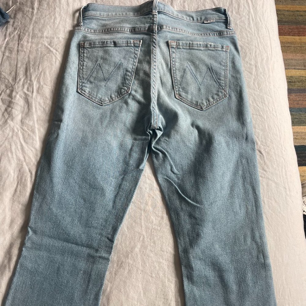 Mother The Insider Crop Fray Jeans